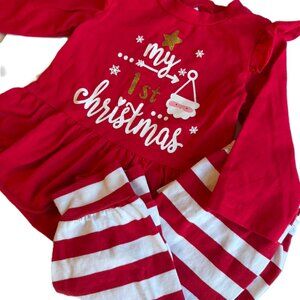 🎅 Baby Girl My 1st Christmas Matching Outfit